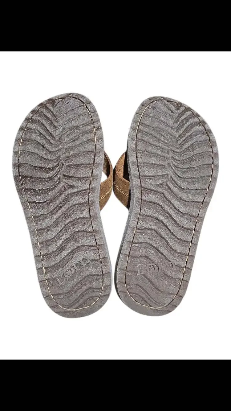 Born Bermuda Men's Suede Leather Flip Flop Sandals Size 10